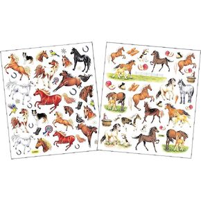 Horse Stickers - for Scrapbook, Crafts | Horse Scrapbook Stickers | Western, Horseshoe, Pony, Stallion, Farm Theme for Scrapbooking, Planner, Bullet Journals, Album | Total 2 Items