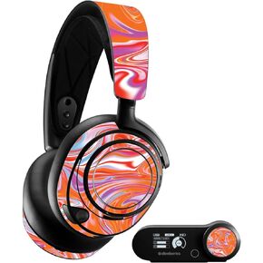 MightySkins Skin Compatible with SteelSeries Arctis Nova Pro - Orange Swirl | Protective, Durable, and Unique Vinyl Decal wrap Cover | Easy to Apply, Remove, and Change Styles | Made in The USA