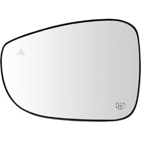 TRQ Left Mirror Glass Compatible with 2017-2022 Chrysler Pacifica 2020-2022 Voyager