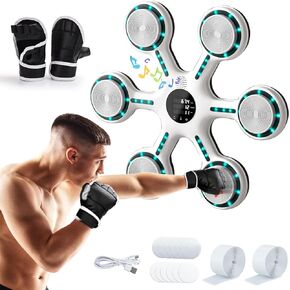 آلة ملاكمة موسيقية من موستوب، آلة تدريب ملاكمة إلكترونية مع قفازات، آلة تدريب ملاكمة موسيقية مثبتة على الحائط للبالغين، مدرب ملاكمة موسيقى بلوتوث ذكي، هدف Punchine in Kuwait