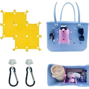 Pink Silicone 3pcs BOGG Bag Accessories Set Compatible with XL Large Bogg Bag, Cup Holder, Drink Holder, Phone Holder, Bogg Bag Divider