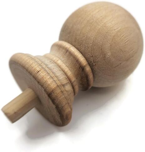 2" Wood Ball Finial Post Top Decorative Finial Wood Cap Ball Decorative Bedpost Railing with 3/8" D x 1/2 L tenon in Saudi Arabia