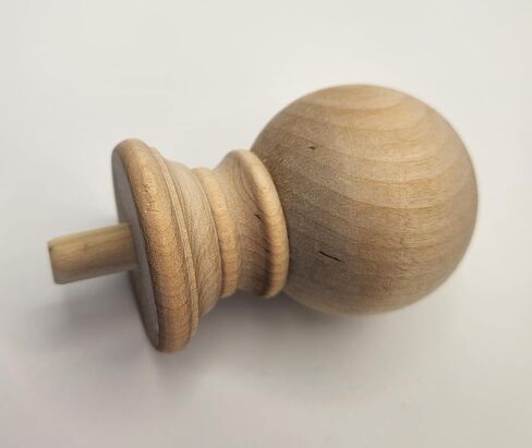 2" Wood Ball Finial Post Top Decorative Finial Wood Cap Ball Decorative Bedpost Railing with 3/8" D x 1/2 L tenon in Saudi Arabia