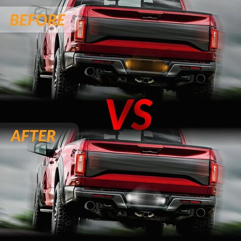 أضواء لوحة ترخيص LED لـ 2015-2023 Ford F150 2017-2022 مجموعة مصابيح علامة رابتور مع مقبس، 6000K أبيض 2 قطعة in Kuwait