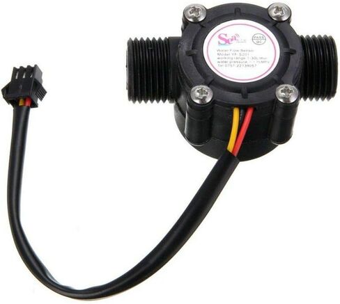 2Pcs Water Flow Sensor 1-30L/min 1/2" Control Fluid Flowmeter Switch G1/2 Counter 1-30L/min Meter for Arduino Flowmeter Measure Temperature Instrument in Kuwait