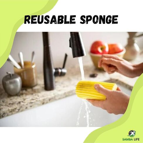 Scrub Daddy Damp Duster Sponge with Ridges Scrub Daddy Cleaner Scratch Free, Reusable Dusting Sponge Bundle with Microfiber Towel for Household Cleaning in Saudi Arabia
