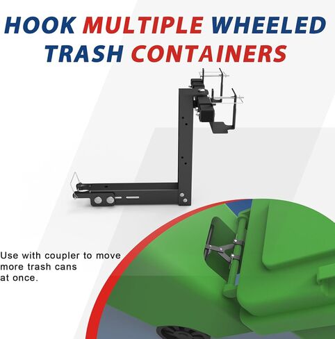 ELITEWILL سلة المهملات ذات العجلات، يمكن نقل سلة المهملات على شكل كرة، حامل سلة القمامة مناسب لشاحنة السيارات والسيارات الدفع الرباعي وعربة الجولف ATV UTV مع كرة وصلة أو وصلة مقطورة 2 بوصة in Kuwait