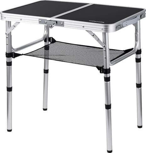 Camping Table with table cloth Portable Small Folding alumiumum Table Adjustable Height with 2 Hooks Easy Holders Sturdy Outdoor Picnic Beach BBQ Cooking in Saudi Arabia