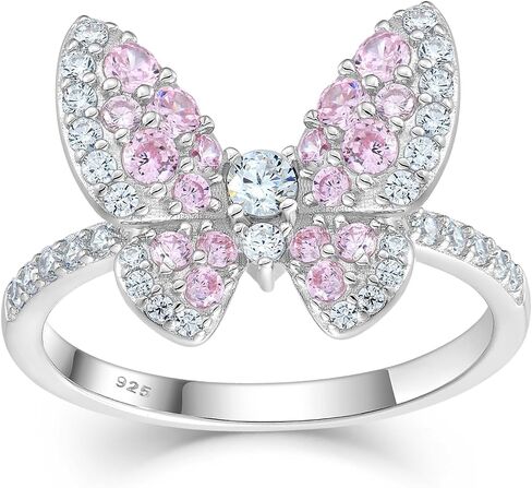 STARCHENIE Butterfly Ring for Women 925 Sterling Silver Exquisite Cute Butterfly Jewelry Rings Size 5-10 in Saudi Arabia