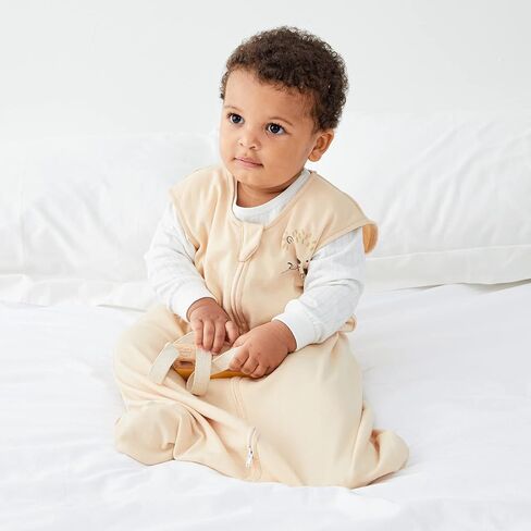 Duomiaomiao Unisex Baby Sleep Sack TOG 0.5, Natural Cotton Baby Sleeping Bag with 2-Way Zipper, Summer Wearable Blanket for Girls Boys in Saudi Arabia
