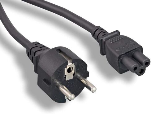 سلك طاقة مونوبرايس - 6 قدم - أسود | 2-Prong، CEE 7/7 SCHUKO (أوروبا) إلى IEC 60320 C5، 18AWG، 10 أمبير in Saudi Arabia