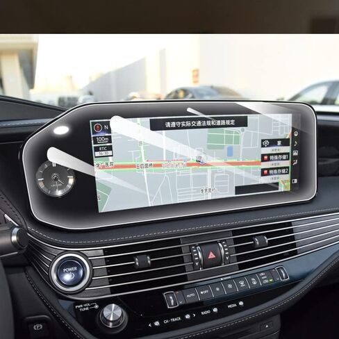 (2 packs) Tempered Glass Screen Protector Designed for 2021 2022 Lexus LS 12.3 Inch Center Navigation Display Screen- 9H Hardness & 12.3'' HD Anti-Fingerprint. in Saudi Arabia