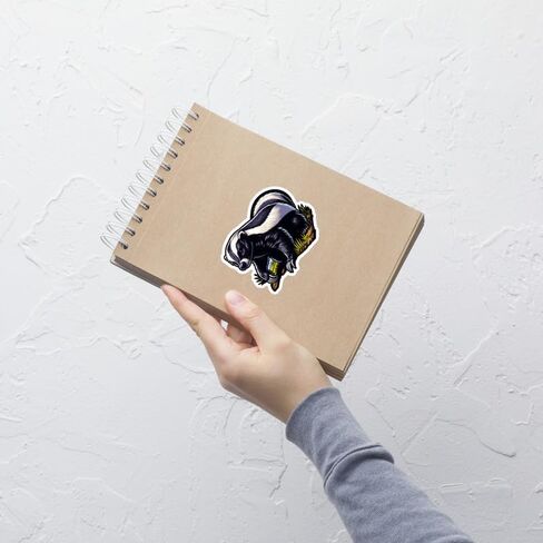 Honey Badger Sticker Weatherproof Souvenir Decal Vinyl Small Waterproof for Water Bottle Mug Passport Book Scrapbook Notebook Laptop Tumbler Skateboard Computer Phone Size 4" Funny Gift in Saudi Arabia