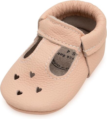 BirdRock Baby Mary Jane Moccasins - Genuine Leather Soft Sole Baby Girl Shoes for Newborns, Infants, Babies, and Toddlers in Saudi Arabia