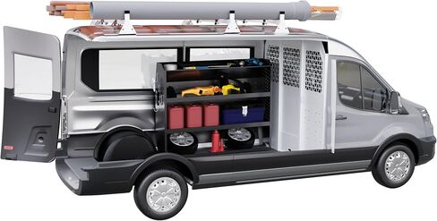 حاجز أمان لقسم الشاحنة مناسب لسقف Ford Transit 150 250 350 بالحجم الكامل، أبيض in Kuwait