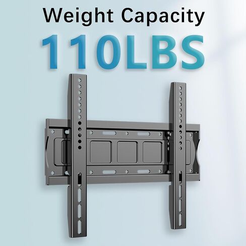 حامل جداري منخفض مثبت لشاشات تلفزيون مسطحة LED LCD OLED مقاس 26-65 بوصة، حامل تثبيت على الحائط للتلفزيون الثابت مع الحد الأقصى VESA 400 × 400 مم يحمل ما يصل إلى 110 رطل، حامل تلفزيون نحيف للغاية وموفر للمساحة in Kuwait