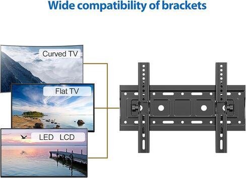 Tilting TV Wall Mount for Most 32-68 Inch TVs,Wall Mount TV Bracket Max VESA 400x400mm, Holds up to 99 lbs, Fits 8''-16'' Studs,Design with Universal Bracket & Easy Install in Kuwait