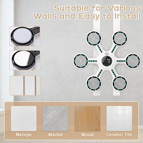 آلة ملاكمة موسيقية من موستوب، آلة تدريب ملاكمة إلكترونية مع قفازات، آلة تدريب ملاكمة موسيقية مثبتة على الحائط للبالغين، مدرب ملاكمة موسيقى بلوتوث ذكي، هدف Punchine in Kuwait