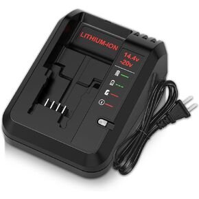 20V MAX Lithium Battery Fast Charger Compatible with Black and Decker 20V Battery LBXR20 LBXR2020 LB2X4020 and Porter Cable 20V Lithium Replacement Battery Charger PCC680L PCC681L PCC682L PCC685L