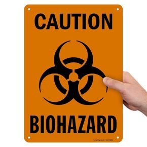 SmartSign "Caution - Biohazard" Sign | 7" x 10" Aluminum