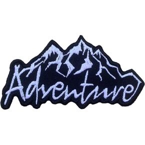 Mountain Adventure Iron On Patches Embroidered Applique Iron On for Jeans, Clothes, Caps, Backpack, Hats
