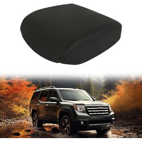 KUAFU Center Console Armrest Cover Compatible with 2009-2015 Honda Pilot Console Lid Cover Pad Replacement PVC Black