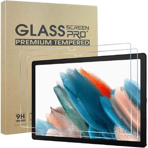 [عبوتان] واقي شاشة لجهاز Galaxy Tab A8 10.5 بوصة 2022(SM-X200/X205/X207)، واقي شاشة من الزجاج المقوى مضاد للخدش بدون فقاعات صلابة 9H - شفاف in Kuwait