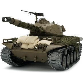 إصدار معدل 1/16 جهاز التحكم عن بعد US M41A3 Walker Bulldog Tank (عجلة طريق ومسارات معدنية مطورة/عجلة ضرس وعجلة خاملة) (بطارية نيمه 5000 مللي أمبير) (علبة تروس فولاذية)