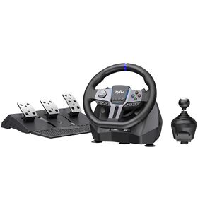 PXN V9Gen2 PC Steering Wheel With magnetic Pedals and Shifter 270/900° Dual-Vibration Driver free, sim car Driving gaming Steering Wheel for PC,PS4,PS3,Xbox One, Xbox Series X/S in Kuwait