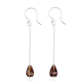 Smoky Quartz Faceted Teardrop Crystals Earring Gemstone, Energy Healing Crystals, Birthday, Gift for Her, Gemstone Jewelry AAA+ Quality