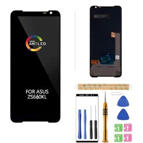 Amoled LCD for ASUS ROG Phone 3 Digitizer Screen Touch Assembly Replacement LCD Display for ZS661KL ZS661KS I003DD 6.59" by BITANR (Black)