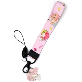 Lanyards My Malody Wristlet Strap for Key, Hand Wrist Lanyard Key Chain Holder, Wristlet Keychain for Women and Men, Wrist Lanyard for Keys, Cute Pink Keychain
