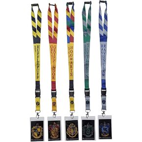 Ata-Boy Harry Potter ID Badge Holder Lanyard 5pk Bundle Gryffindor Hufflepuff Slytherin Ravenclaw Hogwarts