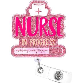 Nurse in Progress Badge Reel Nurse Badge Reel Nursing Badge Reel Nursing Student Badge Reel Retractable Badge Reel with Swivel Clip Nurse Badge Reel Holder Nursing ID Badge Holder Nursing Student Gift