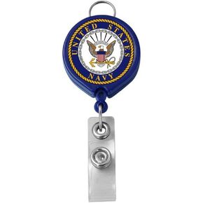 US Navy Retractable Identification Badge Holder, Anchor