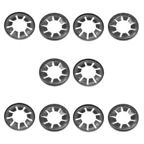 Bettomshin 50Pcs Black M20 x 40mm Internal Tooth Starlock Washers, 65Mn Bearing Clamp Push On Speed Clips Fasteners, Quick Speed Locking Washers for Vehicles, Wheels, Machinery, Furniture