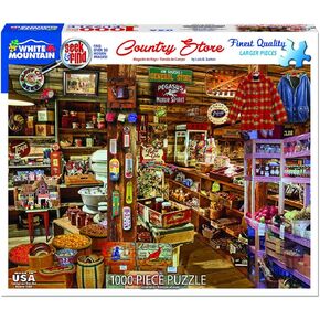 White Mountain Puzzles Country Store Seek & Find, 1000 Piece Jigsaw Puzzle
