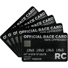 okdeals 5pcs Trumps Everything Privilege Card, Official Race Card 100% Oppressed, Wallet Size Collectable Laminated Insert Credit Card, Inspirational Gag Card Gift (Black) in Kuwait