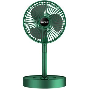 مروحة مكتب محمولة، مروحة سطح مكتب USB قابلة للطي وقابلة لإعادة الشحن، 3 سرعات للرياح قابلة للتعديل للمكتب والمنزل والخارج (أخضر) in Kuwait