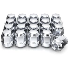 White Knight M12x1.5 Lug Nuts for Select Honda and Acura, Factory Style Chrome Radius Seat – WN20107-20AM (20 Pack)