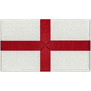 Flag of England The Cross of Saint George Patch Embroidered Badge Applique Iron On Sew On Emblem