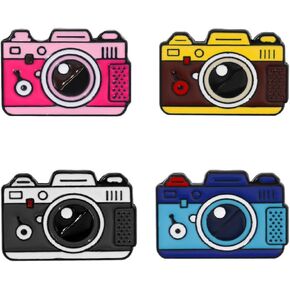Cartoon Camera Brooch Fashion Enamel Pin Photography Aesthetic Art Button Badge Alloy Badges Outdoor Travel Brooch Bag Clothes Hat Decoration for Men Women Girls Boys Gift