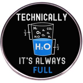 zhanghaoran Technically It's Always Full Button Pins Believe in Science Enamel Pins Fun Chemistry Lapel Pin Shirt Bag Accessories Collar Pins Science Beaker Lapel Pin Jewelry Gift