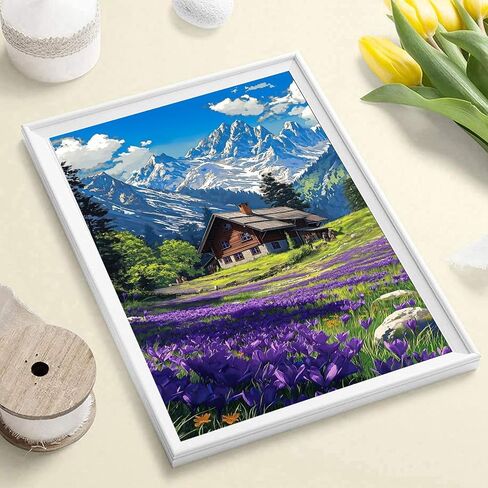Landscape Paint by Number for Adults-House Paint by Numbers for Adults,Landscape Paint by Numbers Kit for Gift Home Wall Decor(Landscape,16x20 inch) in Saudi Arabia