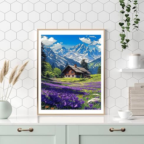 Landscape Paint by Number for Adults-House Paint by Numbers for Adults,Landscape Paint by Numbers Kit for Gift Home Wall Decor(Landscape,16x20 inch) in Saudi Arabia
