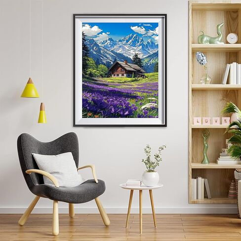 Landscape Paint by Number for Adults-House Paint by Numbers for Adults,Landscape Paint by Numbers Kit for Gift Home Wall Decor(Landscape,16x20 inch) in Saudi Arabia