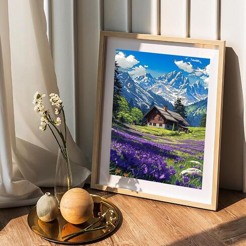 Landscape Paint by Number for Adults-House Paint by Numbers for Adults,Landscape Paint by Numbers Kit for Gift Home Wall Decor(Landscape,16x20 inch) in Saudi Arabia
