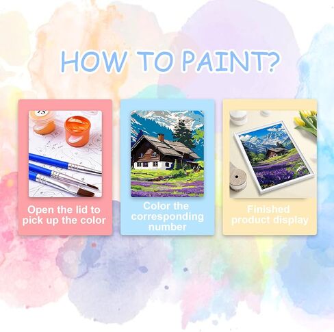 Landscape Paint by Number for Adults-House Paint by Numbers for Adults,Landscape Paint by Numbers Kit for Gift Home Wall Decor(Landscape,16x20 inch) in Saudi Arabia
