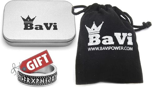 BAVIPOWER الفايكنج ثورس المطرقة Mjolnir Fenrir الذئب رئيس الفأس قلادة تعويذة تميمة حماية قوية قلادة من الفولاذ المقاوم للصدأ للرجال والنساء in Saudi Arabia