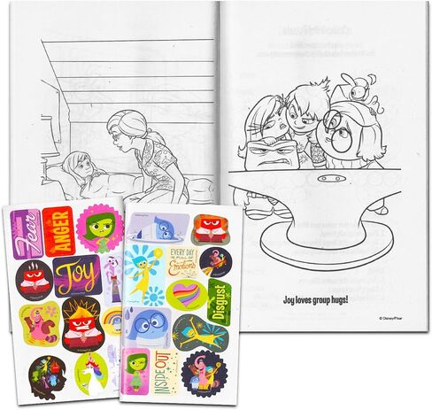Inside Out Coloring Books Bulk for Kids - Inside Out Coloring Art Set Bundle Includes 4 Coloring Books with Activities, Stickers, and Games Featuring Joy, Disgust, More | Inside Out Activity Set Bulk in Saudi Arabia
